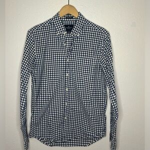 American Eagle Blue Plaid  Men’s Button Down Seriously Soft shirt size S